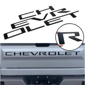 Chevrolet Tailgate Insert Letters 3D Black 2019-2023 Silverado NWT